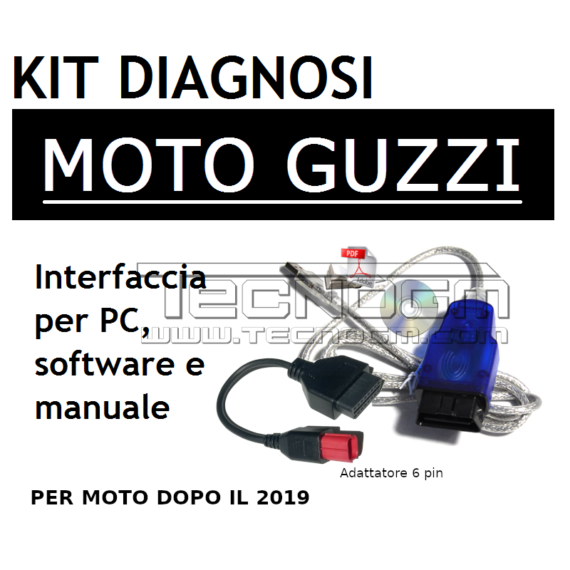 Sistema di diagnosi per PC lettura codici guasto motodiagnosi Guzzi pr