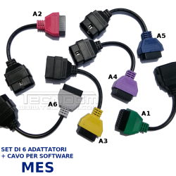 Set adattatori Multiecuscan diagnosi gruppo Fiat