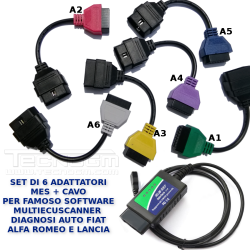 Set cavi e interfaccia USB per software MES o AlfaOBD diagnosi Fiat