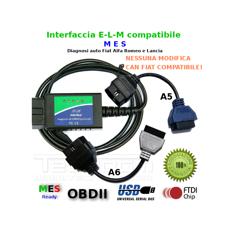 Interfaccia diagnosi e adattatore A5 e A6 diagnosi con MES AlfaOBD