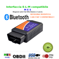 Interfaccia diagnosi bluetooth per diagnosi MES AlfaOBD FIAT ALFA LANCIA