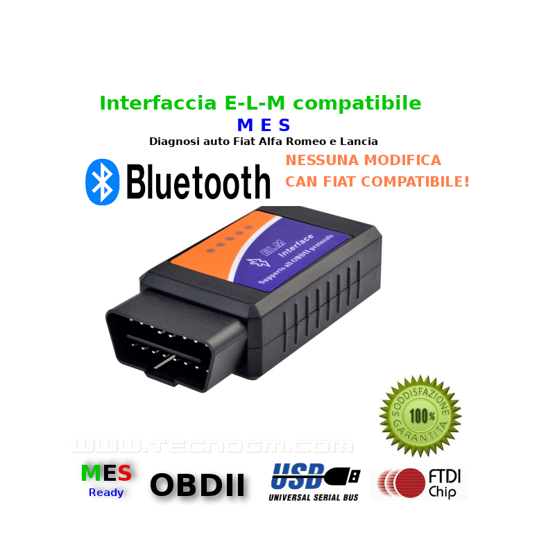 Interfaccia diagnosi bluetooth per diagnosi MES AlfaOBD FIAT ALFA LANCIA