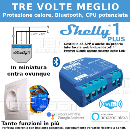 Shelly 1 PLUS l'interruttore WiFi domotica