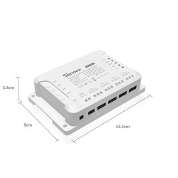 Centrale domotica sonoff 4 canali contatti puliti installazione DIN