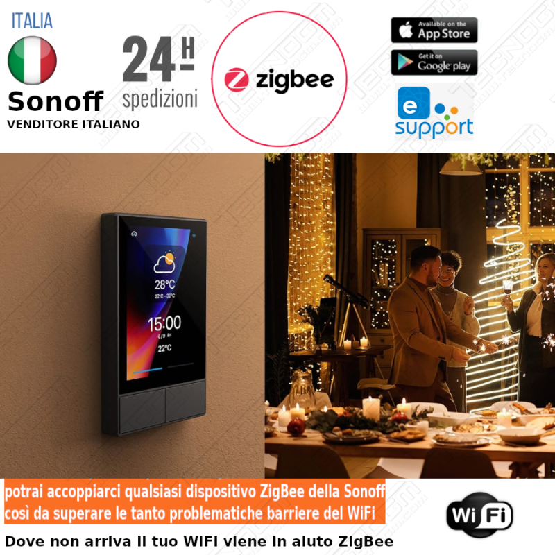 Pannello di controllo ZigBee Sonoff funziona come Bridge