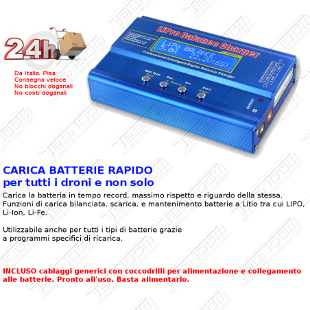 BuildPower B6 CARICABATTERIE VELOCE BATTERIE LIPO LiFe Litio lifepo4