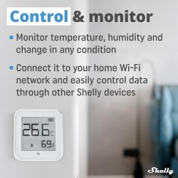 Shelly Plus H&T GEN3 Sensore di umidità e temperatura Wi-Fi