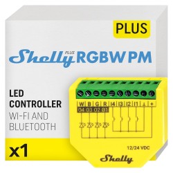 Shelly Plus RGBW PM, Modulo di controllo RGBW per strisce LED