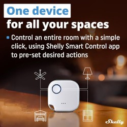 Shelly BLU Button 1 - Pulsante d'azione e di Scena Bluetooth Indicator