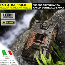 FOTOTRAPPOLA VIDEOCAMERA TELECAMERA HD MIMETICA SPIA OCCULTABILE