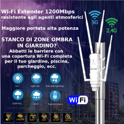 Antenna amplificatore da esterno impermeabile potente e veloce dual ba